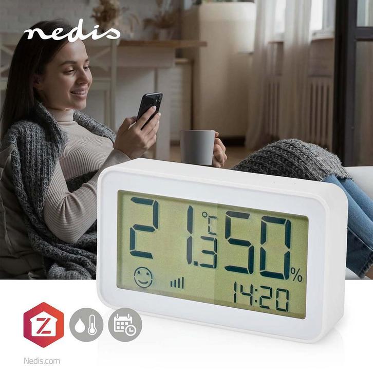 SlimmeKlimaatsensor Zigbee 3.0 | Batterij Gevoed | Android™, Audio, Tv en Foto, Weerstations en Barometers, Weerstation, Nieuw