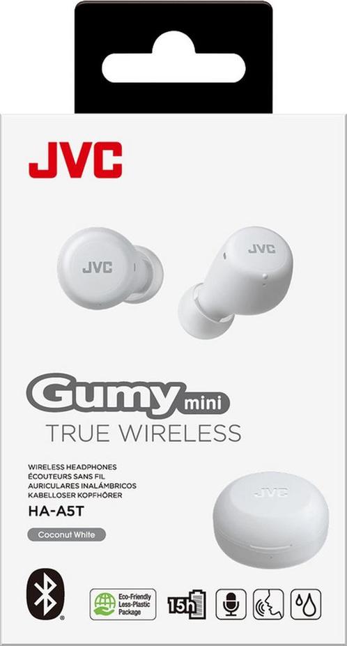 JVC Gumy HA-A5T - Draadloze Oordopjes - Wit, Audio, Tv en Foto, Koptelefoons, Verzenden