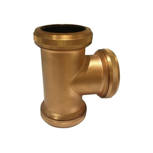 Koppel T Stuk Wiesbaden 32mm tbv Vloerbuis Geborsteld Koper, Doe-het-zelf en Verbouw, Sanitair, Ophalen of Verzenden