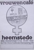 Affiche voormalig vrouwencafé in Heemstede (lijst optie), Verzamelen, Verzenden, Nieuw, Overige onderwerpen, Met lijst