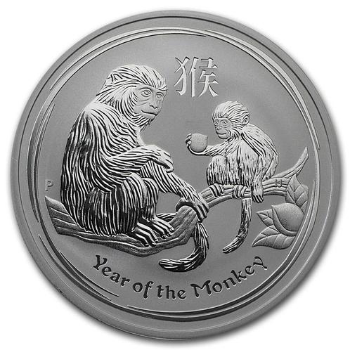 Lunar II - Year of the Monkey - 1 oz 2016 (300.000 oplage), Postzegels en Munten, Munten | Oceanië, Losse munt, Zilver, Verzenden