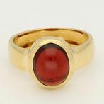 Ring - 18 karaat Geel goud - Granaat, Sieraden, Tassen en Uiterlijk, Ringen, Nieuw