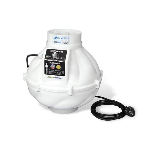 PrimaKlima Whisperblower EC - Ø125mm - Dimbaar 0 tot 800, Doe-het-zelf en Verbouw, Ventilatie en Afzuiging, Nieuw, Ophalen of Verzenden
