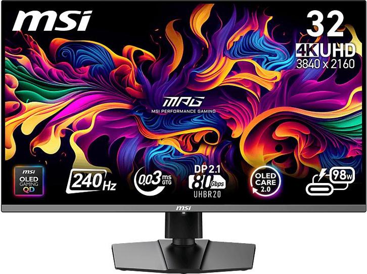 Msi - Ultra HD 4K Gaming Monitor - 31.5 inch, Computers en Software, Monitoren, Overige typen, In hoogte verstelbaar, Gaming, Ultra HD (4K)