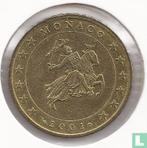 Monaco 50 cent 2001, Postzegels en Munten, Munten | Europa | Euromunten, Verzenden, Monaco, 50 cent, Losse munt