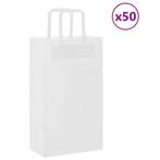 vidaXL Papieren zakken 50 st met hengsels 21x11x36 cm wit, Diversen, Cadeauverpakkingen, Verzenden, Nieuw