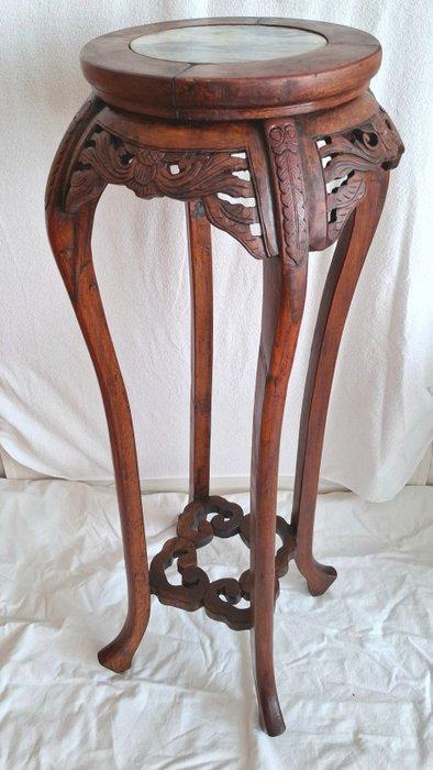 Plantentafel - rozenhout - China - marmeren blad (Zonder, Antiek en Kunst, Antiek | Overige Antiek