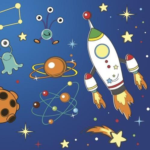 1 Pakje papieren lunch servetten - Space Rockets and Aliens, Hobby en Vrije tijd, Knutselen, Ophalen of Verzenden