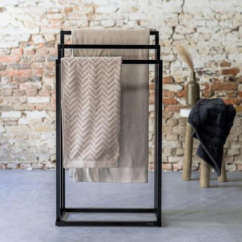 Handdoekrek Sealskin Tube Vrijstaand Zwart, Doe-het-zelf en Verbouw, Sanitair, Bad, Nieuw, Ophalen of Verzenden