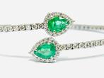 Tennis armband - 18 karaat Witgoud - 4.60ct. tw. Diamant, Sieraden, Tassen en Uiterlijk, Antieke sieraden