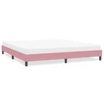 vidaXL Bedframe zonder matras 200x220 cm fluweel roze, Huis en Inrichting, Slaapkamer | Bedden, Verzenden, Nieuw, Tweepersoons