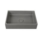 Waskom Orion 41.5x28x10cm beton rechthoek grijs inclusief, Verzenden, Nieuw