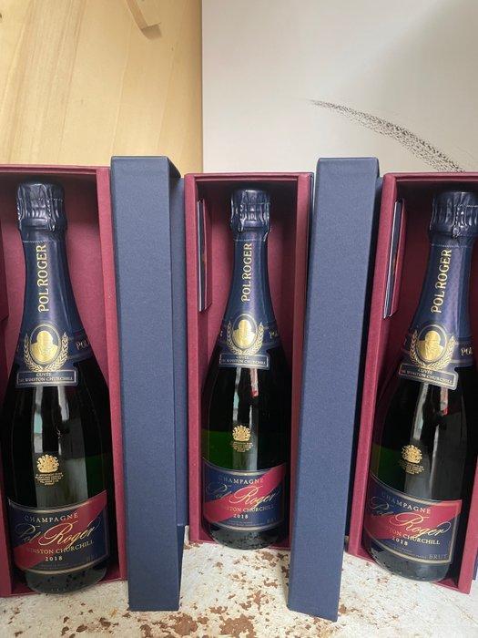 2018 Pol Roger, Sir Winston Churchill - Champagne Brut - 3, Verzamelen, Wijnen