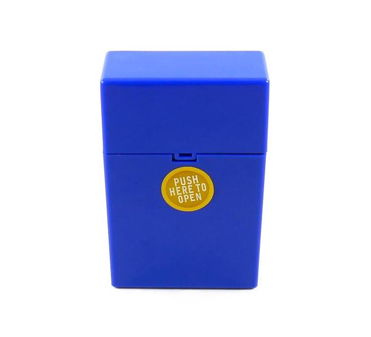 Color sigarettendoosje - Blauw, Verzamelen, Rookartikelen, Aanstekers en Luciferdoosjes, Tabaksdoos of Verpakking, Verzenden