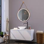 Ronde badkamerspiegel Tavi met ijzeren band mat rose goud, Doe-het-zelf en Verbouw, Verzenden, Nieuw