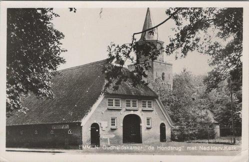 EMMEN - Oudheidskamer de Hondsrug met Ned. Herv. Kerk, Verzamelen, Ansichtkaarten | Nederland, Verzenden