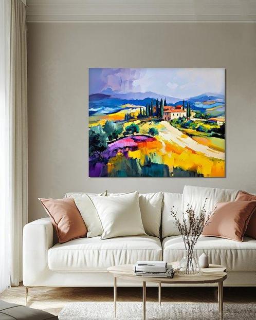 Michael Mey - The Tuscanian Landscape - XL, Antiek en Kunst, Kunst | Schilderijen | Modern