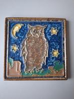 Tegel - Cloisonne tegel van een uil - Porceleyne Fles -, Antiek en Kunst