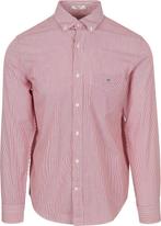 Gant Poplin Banker Overhemd Streep Rood maat M Heren, Verzenden, Nieuw, Rood, Gant