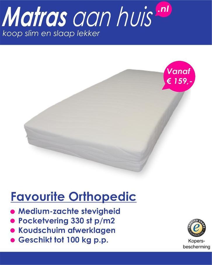 Pocketveer matras met koudschuim - Medium/Zacht, Huis en Inrichting, Slaapkamer | Matrassen en Bedbodems, Overige maten, Matras