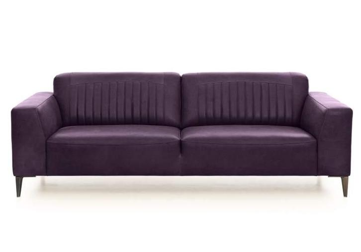 Bankstel Aspen - rechte banken - Paars, Huis en Inrichting, Banken | Bankstellen, Nieuw, Leer