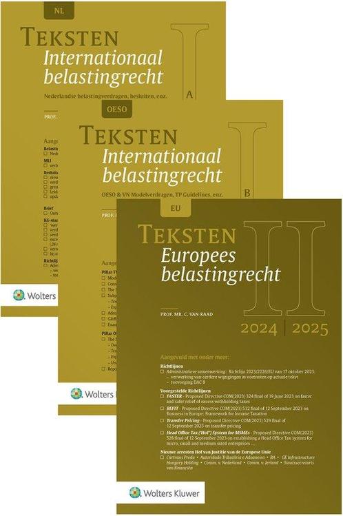 9789013177510 Teksten Internationaal  Europees belastingr..., Boeken, Studieboeken en Cursussen, Nieuw, Verzenden