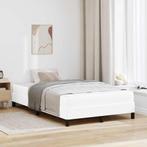 vidaXL Bedframe met matras Puur Wit 120 x 190 cm Stof, Verzenden, Nieuw, Wit, Stof