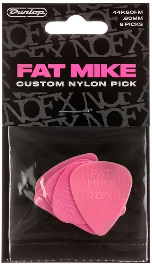 Jim Dunlop Fat Mike NOFX Nylon plectrum 0.60 mm 6-pack, Muziek en Instrumenten, Instrumenten | Toebehoren, Elektrische gitaar