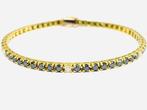 Tennis armband - 18 karaat Geel goud - 6.53ct. tw. Diamant, Sieraden, Tassen en Uiterlijk, Antieke sieraden