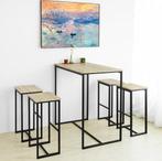 Tweedekans | Hoge Bartafel | Met 4 Krukken | Modern, Huis en Inrichting, Tafels | Eettafels, Ophalen of Verzenden, Zo goed als nieuw