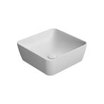 Waskom Sapho Sand Vierkant 38x14 cm Keramiek Mat Wit, Ophalen of Verzenden, Nieuw, Overige typen