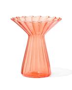 HEMA Vaas voor geurstokjes 10x12cm glas met kraag oranje, Verzenden, Nieuw