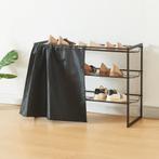 Schoenenrek Sel 80x32x60 cm voor 9 paar schoenen zwart [en.c, Huis en Inrichting, Verzenden, Nieuw