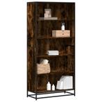 vidaXL Boekenkast 80,5x35x170,5 cm bewerkt hout gerookt, Verzenden, Nieuw, Overige houtsoorten