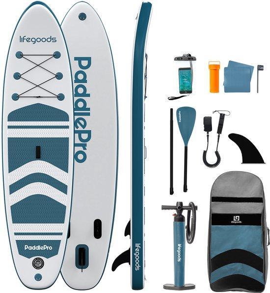 2dekans | LifeGoods PaddlePro SUP Board - Opblaasbaar Paddle, Watersport en Boten, Overige Watersport en Boten, Zo goed als nieuw