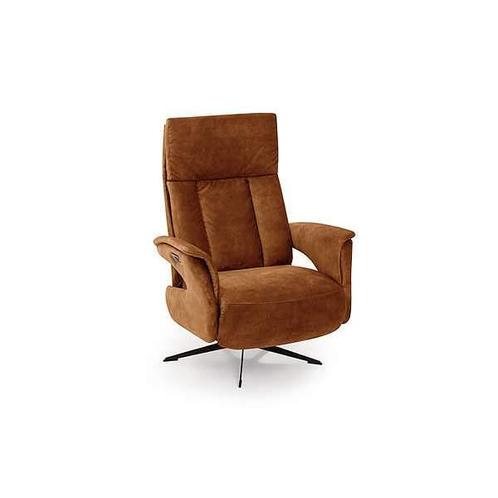 Relaxfauteuil Haarlo - relaxfauteuils - Cognac, Huis en Inrichting, Stoelen, Bruin, Nieuw, Stof