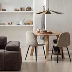 2dekans | eetkamerstoel Marije - Chenille - Naturel - Set, Ophalen of Verzenden, Zo goed als nieuw