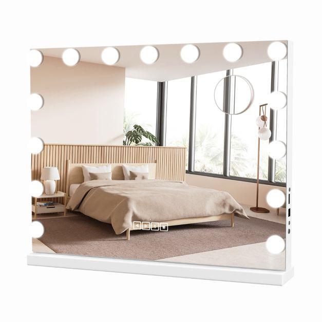 2dekans | Coast Make-up Spiegel met 15 LEDs - wit - 58 x 48, Audio, Tv en Foto, Luidsprekers, Zo goed als nieuw, Ophalen of Verzenden