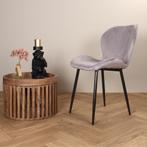 Eetkamerstoel  Velvet Grijs - Armstoel Grijs  - Stoel, Huis en Inrichting, Stoelen, Ophalen of Verzenden, Nieuw, Grijs