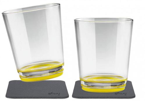 Silwy Tritan Glas 0.25L Geel 2st., Caravans en Kamperen, Kampeeraccessoires, Nieuw