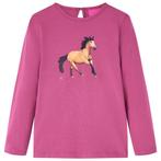 vidaXL Kindershirt met lange mouwen 140 frambooskleurig, Verzenden, Nieuw