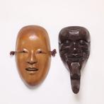 Noh masker - Koomote en Okina (Zonder Minimumprijs)