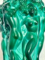 Curt Schlevogt - Vaas - Ingrid - Malachietgroen glazen vaas, Antiek en Kunst, Antiek | Glas en Kristal