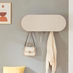 Wandkapstok Vilkön 30x80x16 cm beige en zwart [en.casa], Huis en Inrichting, Verzenden, Nieuw