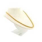 Gouden gedraaide schakel ketting | 55,5 cm (unisex ketting), Ophalen of Verzenden, Gebruikt, Overige kleuren, Goud
