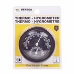Benson Ronde analoge thermo- en hygrometer - Ø 75 mm - zw.., Audio, Tv en Foto, Weerstations en Barometers, Ophalen of Verzenden