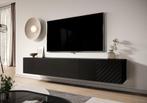 TV-Meubel - Zwart - Eiken of Wit - TV kast - 180x33x30 cm, Huis en Inrichting, Kasten | Televisiemeubels, Overige materialen, Verzenden