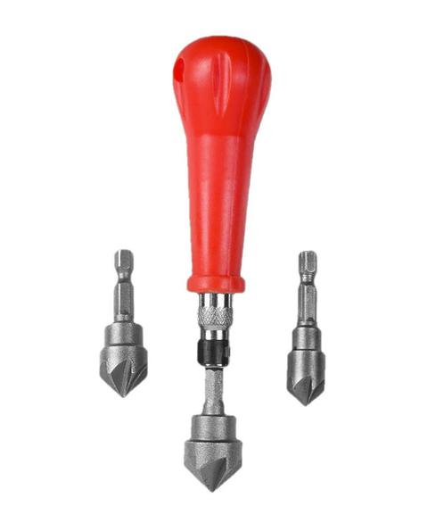Set van 3 verzinkboren met handvat, Doe-het-zelf en Verbouw, Gereedschap | Handgereedschap, Nieuw, Ophalen of Verzenden
