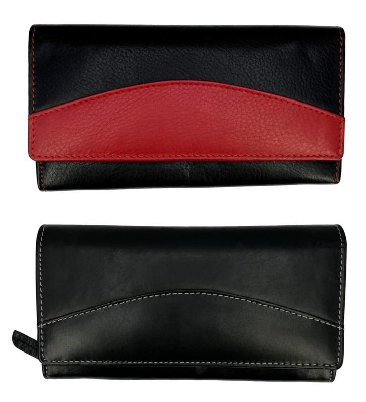 Leren portemonnee met overslag, merk Flores Lederwaren, Sieraden, Tassen en Uiterlijk, Portemonnees, Nieuw, Verzenden