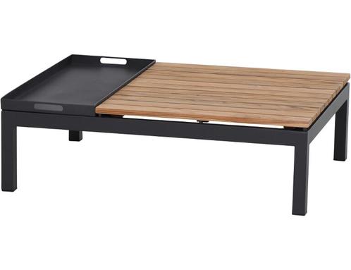 Siena Garden Alivida Loungetafel 102x70 cm Aluminium/Zwart, Tuin en Terras, Tuinsets en Loungesets, Ophalen of Verzenden
